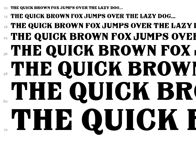 FHA Nicholson French NCV font waterfall